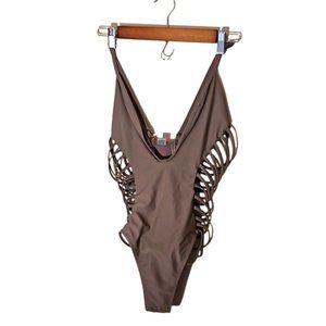 NWOT Yira Cutout Swimsuit or Bodysuit Brown